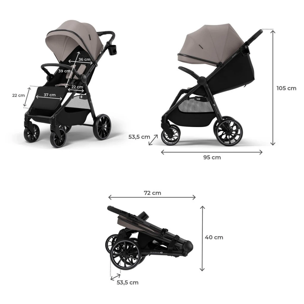 Cărucior kinderkraft grande 2 sand beige (ksgran02beg0000) 7