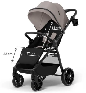 Cărucior kinderkraft grande 2 sand beige (ksgran02beg0000) Thumbnail 8
