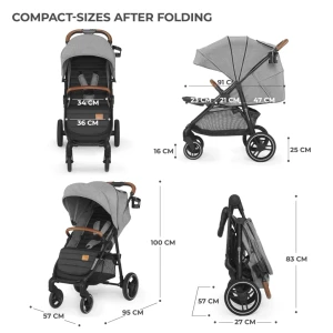Коляска kinderkraft grande plus grey (ksgran00gry0000) Thumbnail 6