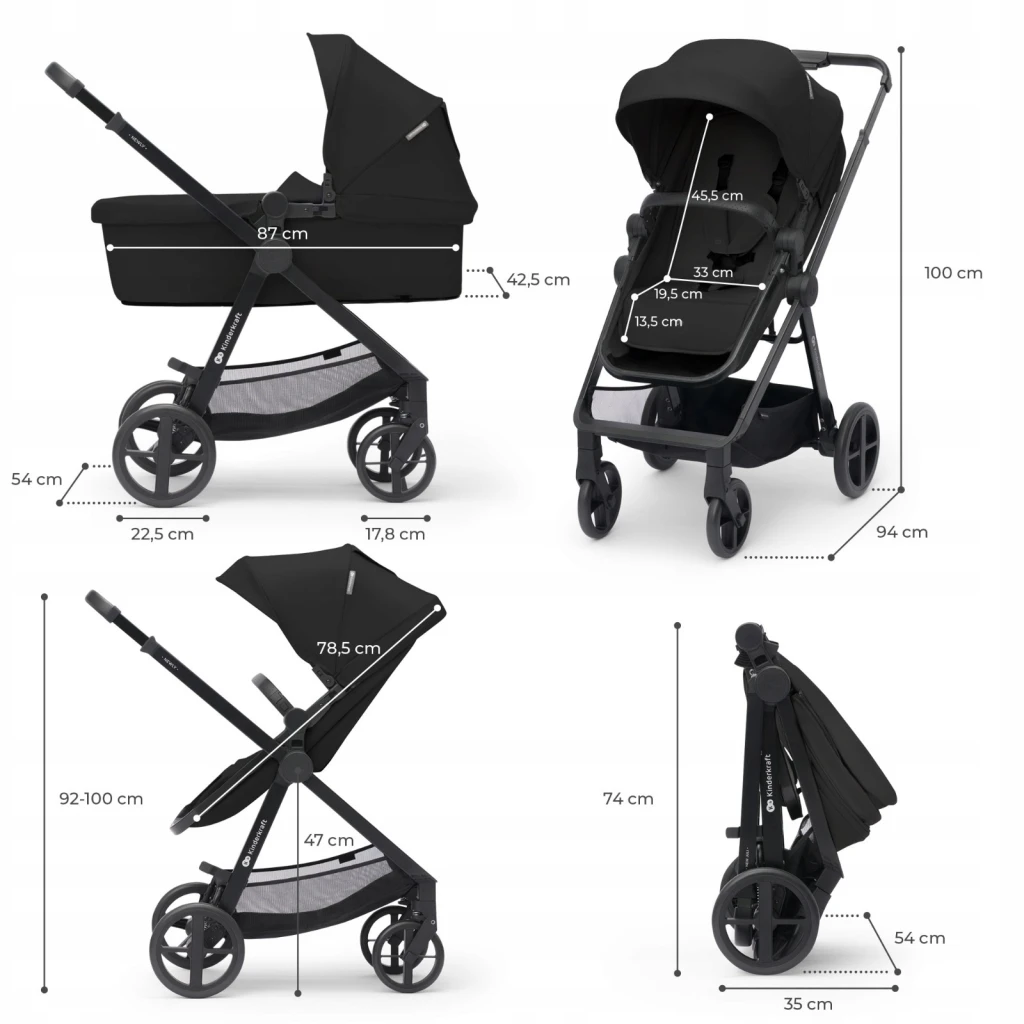 Коляска kinderkraft newly 3in1 mink pro black (ksnewl00blk300i) 4