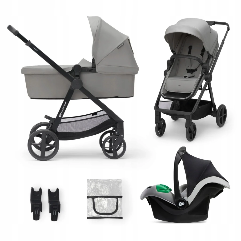Cărucior kinderkraft newly 3in1 mink pro grey (ksnewl00gry300i) 2