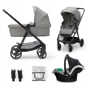 Cărucior kinderkraft newly 3in1 mink pro grey (ksnewl00gry300i) Thumbnail 2