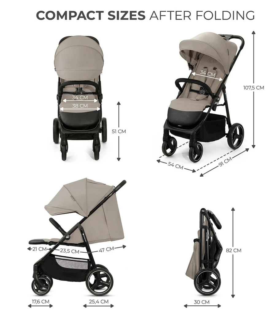Cărucior kinderkraft trig 3 beige (kstrig03beg0000) 8