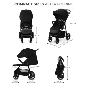 Cărucior kinderkraft trig 3 onyx black (kstrig03blk0000) Thumbnail 8