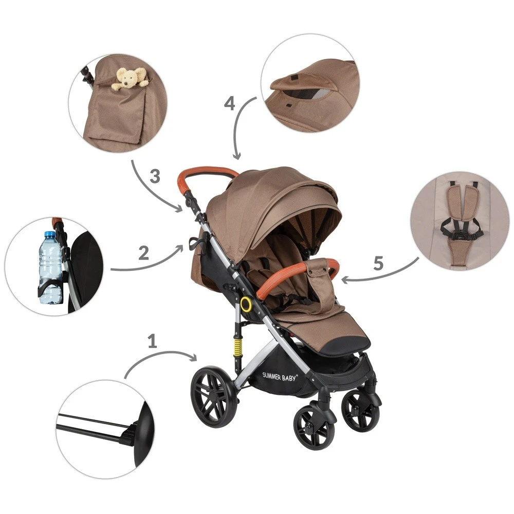 Коляска summer baby sempre (4394) brown 2
