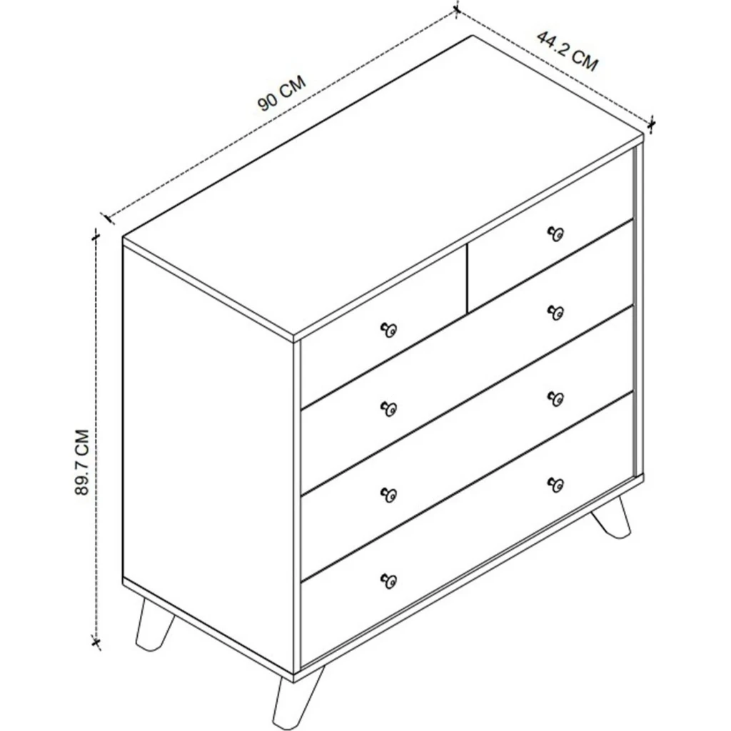 Comodă bofigo 27-03-41 sapphire oak/white 6