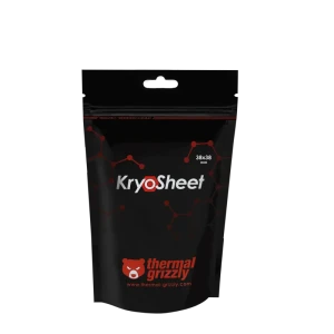Термопрокладка thermal grizzly kryosheet, antracit, 33x33 мм, антрацит Thumbnail 4
