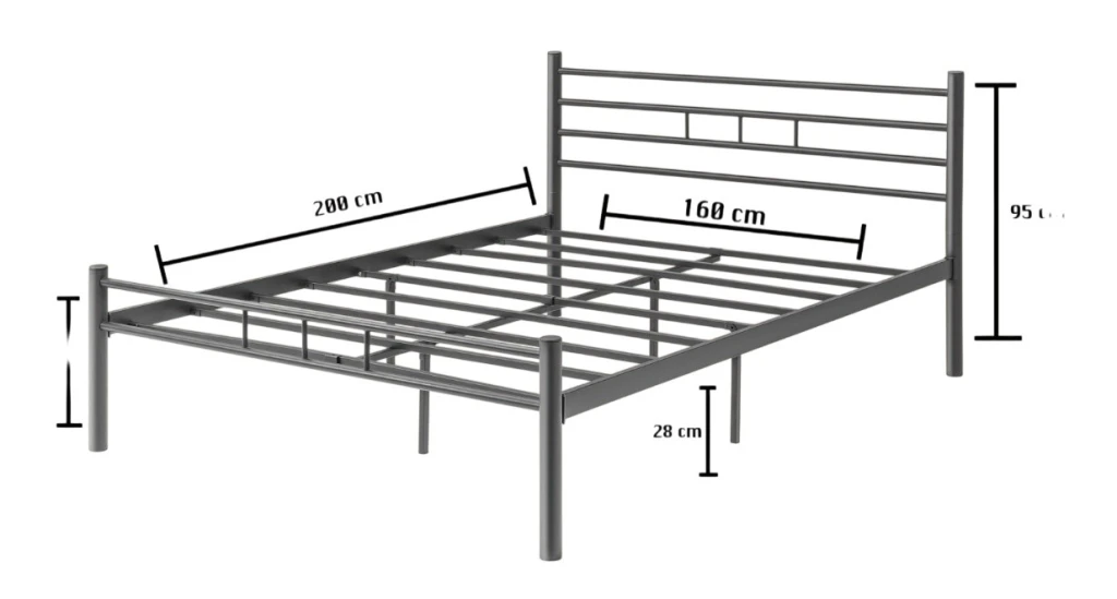 Кровать evger k-70 160x200cm black 5