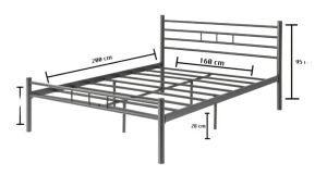 Кровать evger k-70 160x200cm black Thumbnail 5