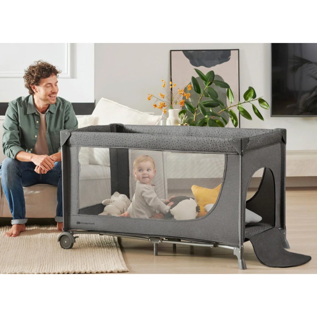 Pătuț kinderkraft joy2 dark grey (kljoy02dgr00000) 7