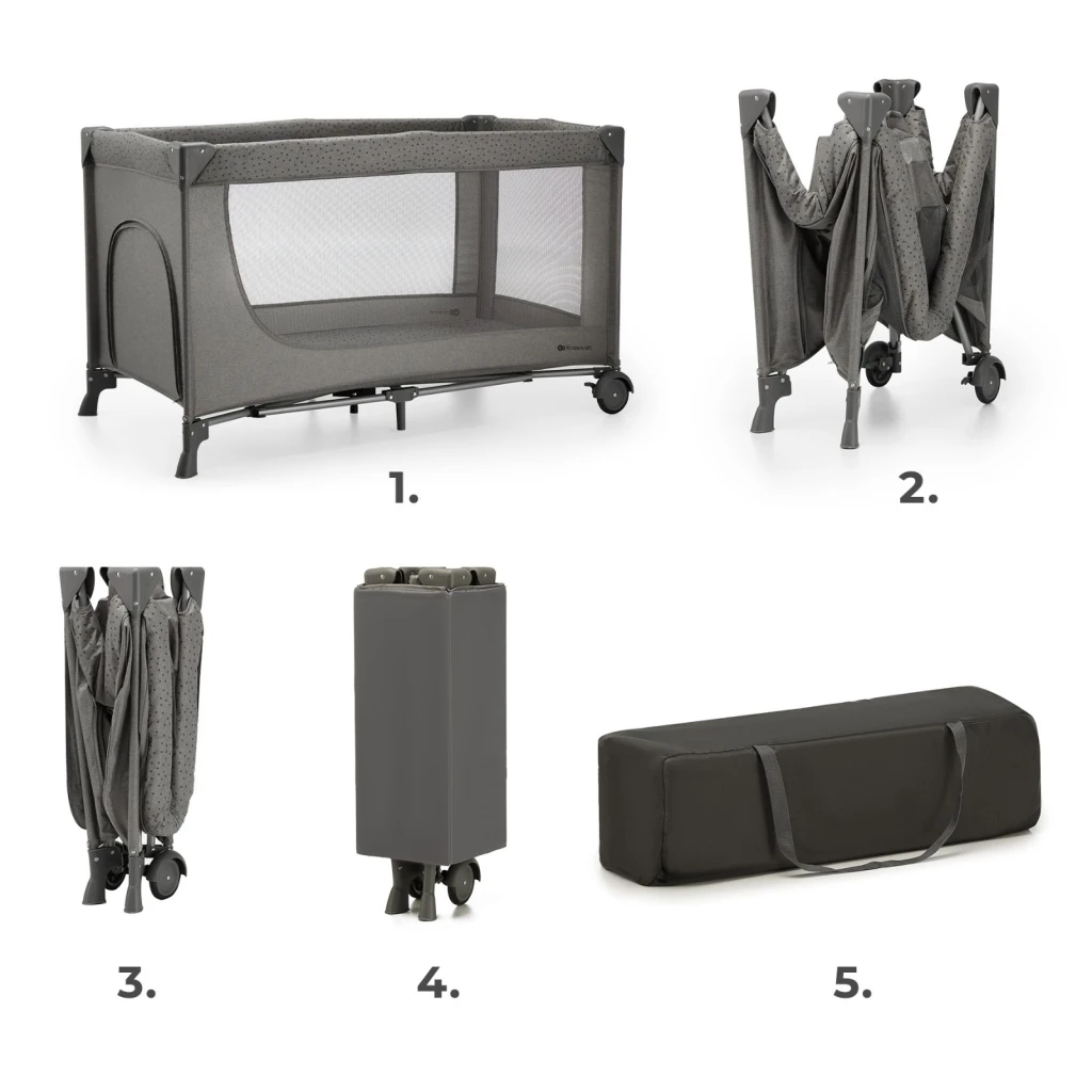 Pătuț kinderkraft joy2 dark grey (kljoy02dgr00000) 2
