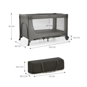 Pătuț kinderkraft joy2 dark grey (kljoy02dgr00000) Thumbnail 8