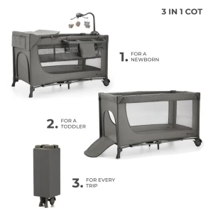 Манеж kinderkraft joy2 dark grey (kljoy02dgr000ac) Thumbnail 2