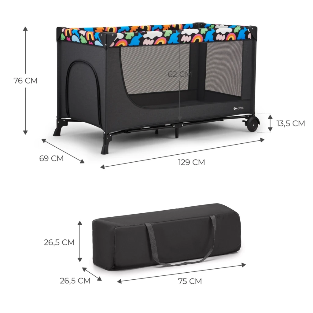 Pătuț kinderkraft joy2 happy chapes (kljoy02hap00000) 6