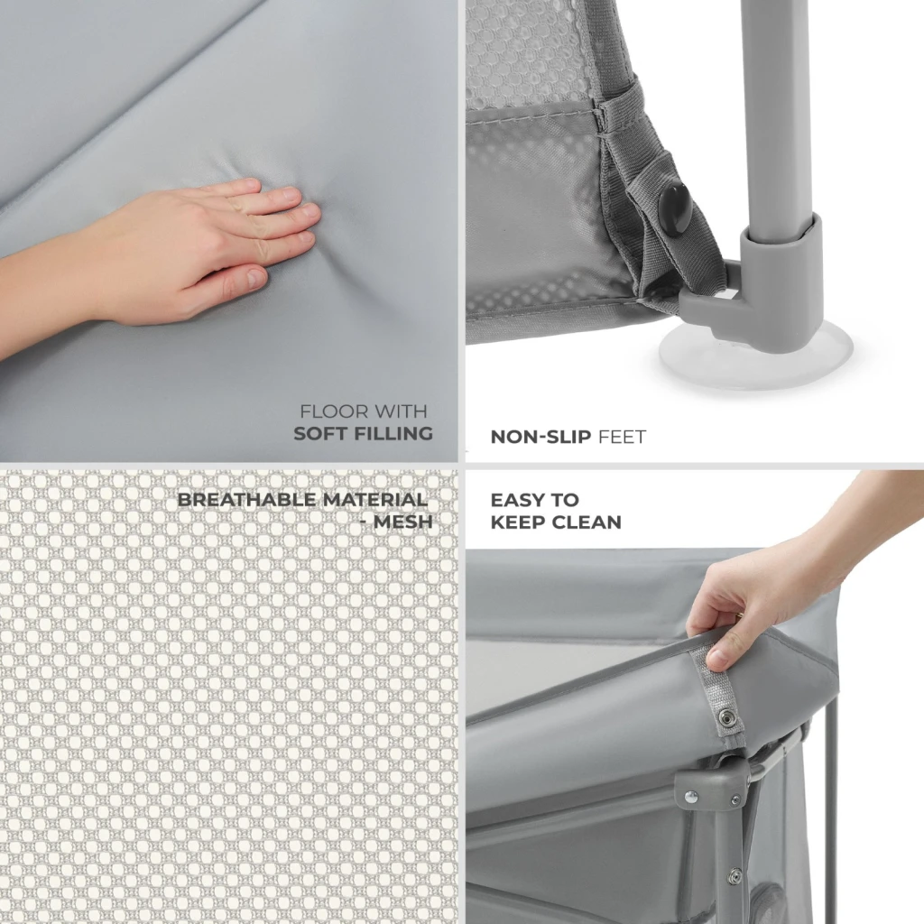 Pătuț kinderkraft ziki grey (klziki00gry0000) 4