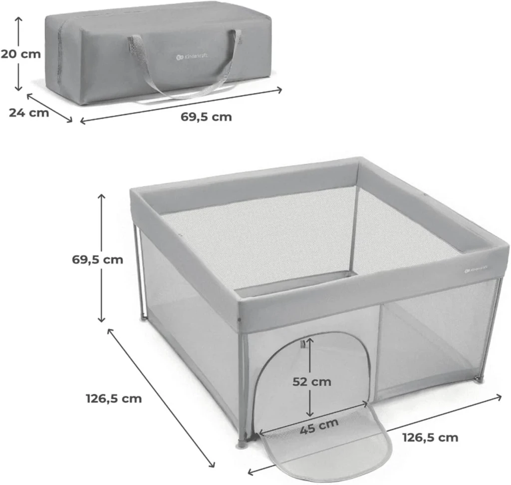 Pătuț kinderkraft ziki grey (klziki00gry0000) 5