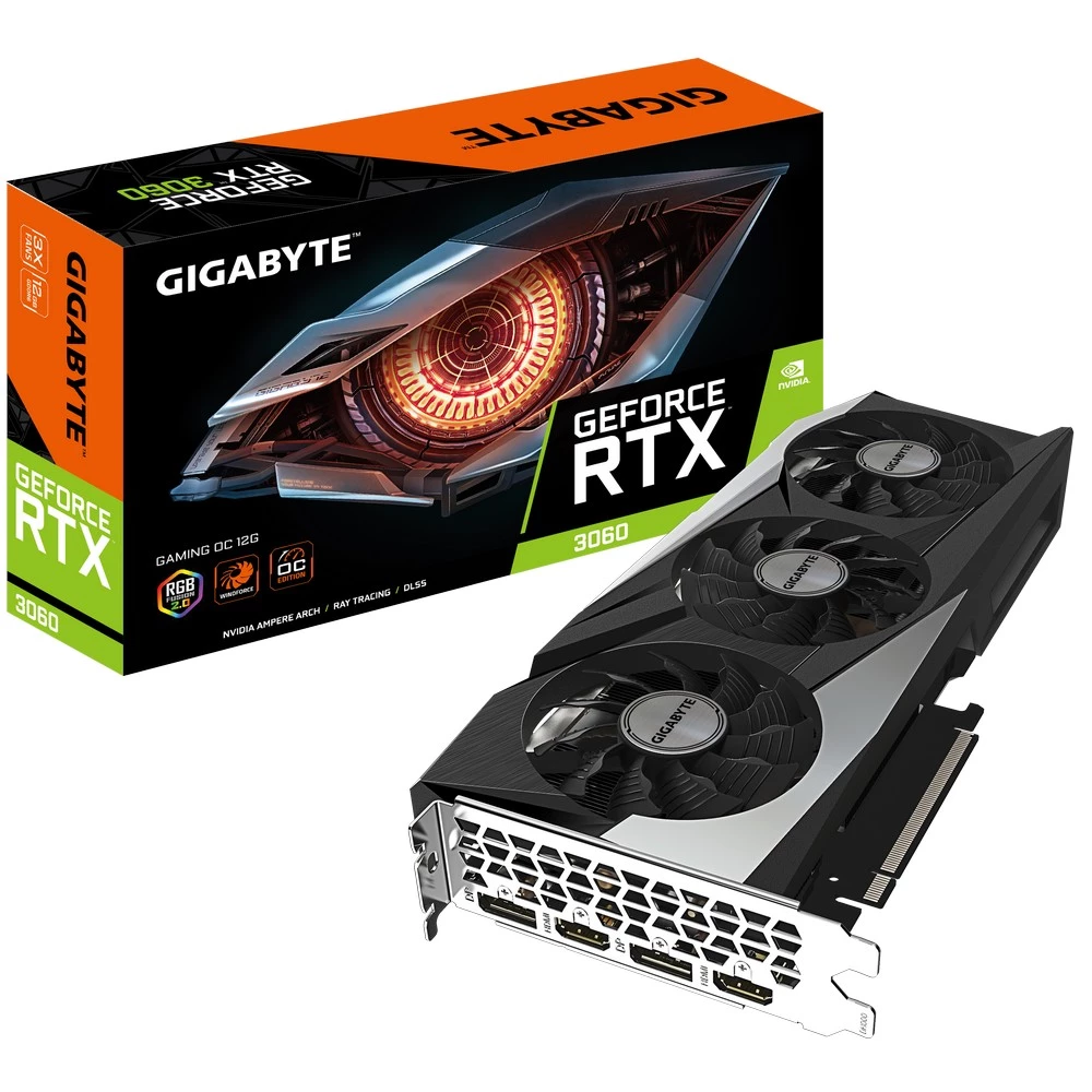 Placă video gigabyte gv-n3060gaming oc-12gd, 12gb gddr6 192bit 13