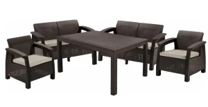 Set mobila de grădină keter corfu ii fiesta brown/oat (258945)