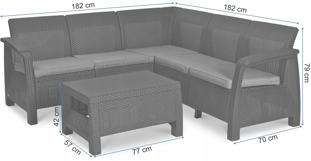Набор садовой мебели keter corfu relax set cappuccino/sand (227845) 4