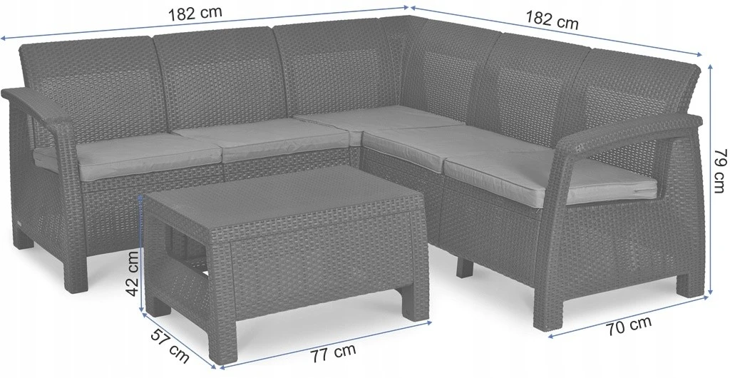 Набор садовой мебели keter corfu relax set cappuccino/sand (227845) 3