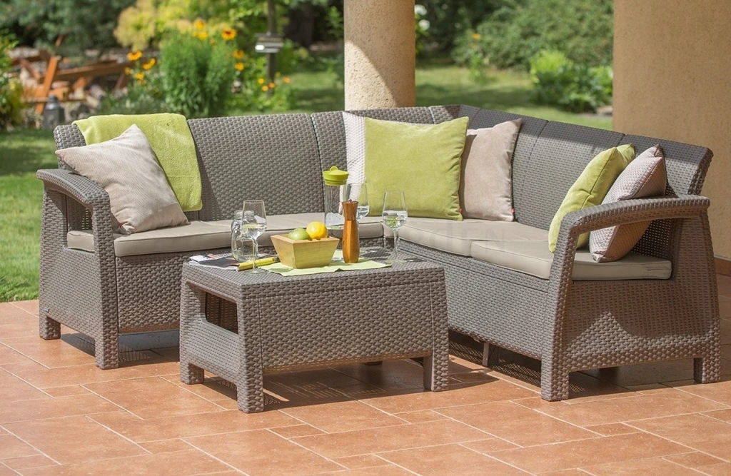 Набор садовой мебели keter corfu relax set cappuccino/sand (227845) 2