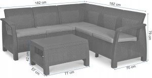 Набор садовой мебели keter corfu relax set cappuccino/sand (227845) Thumbnail 4