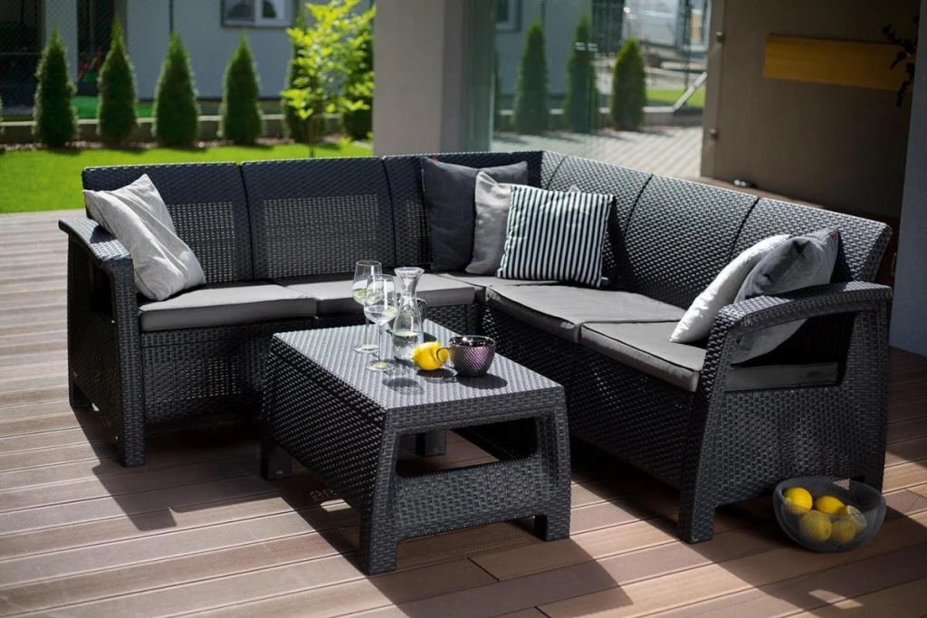 Set mobila de grădină keter corfu relax set graphite/gray (227816) 2