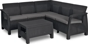 Set mobila de grădină keter corfu relax set graphite/gray (227816)