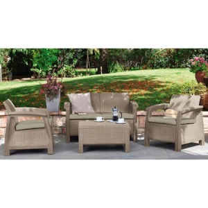 Set mobila de grădină keter corfu set cappuccino/sand (227640) Thumbnail 2