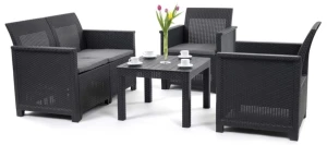 Set mobila de grădină keter elodie 2 set graphite/coolgrey (246158)