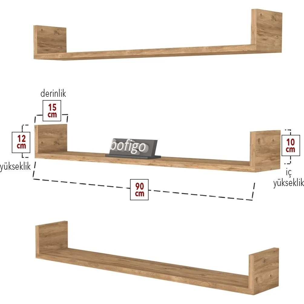 Set rafturi de perete bofigo 13-90-02 pine 3