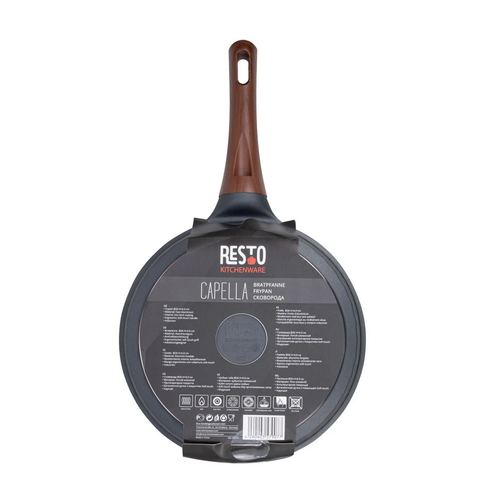 Tigaie resto 93510, 26cm, negru 2