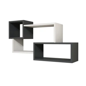 Настенная полка hanah home afro white anhtracite