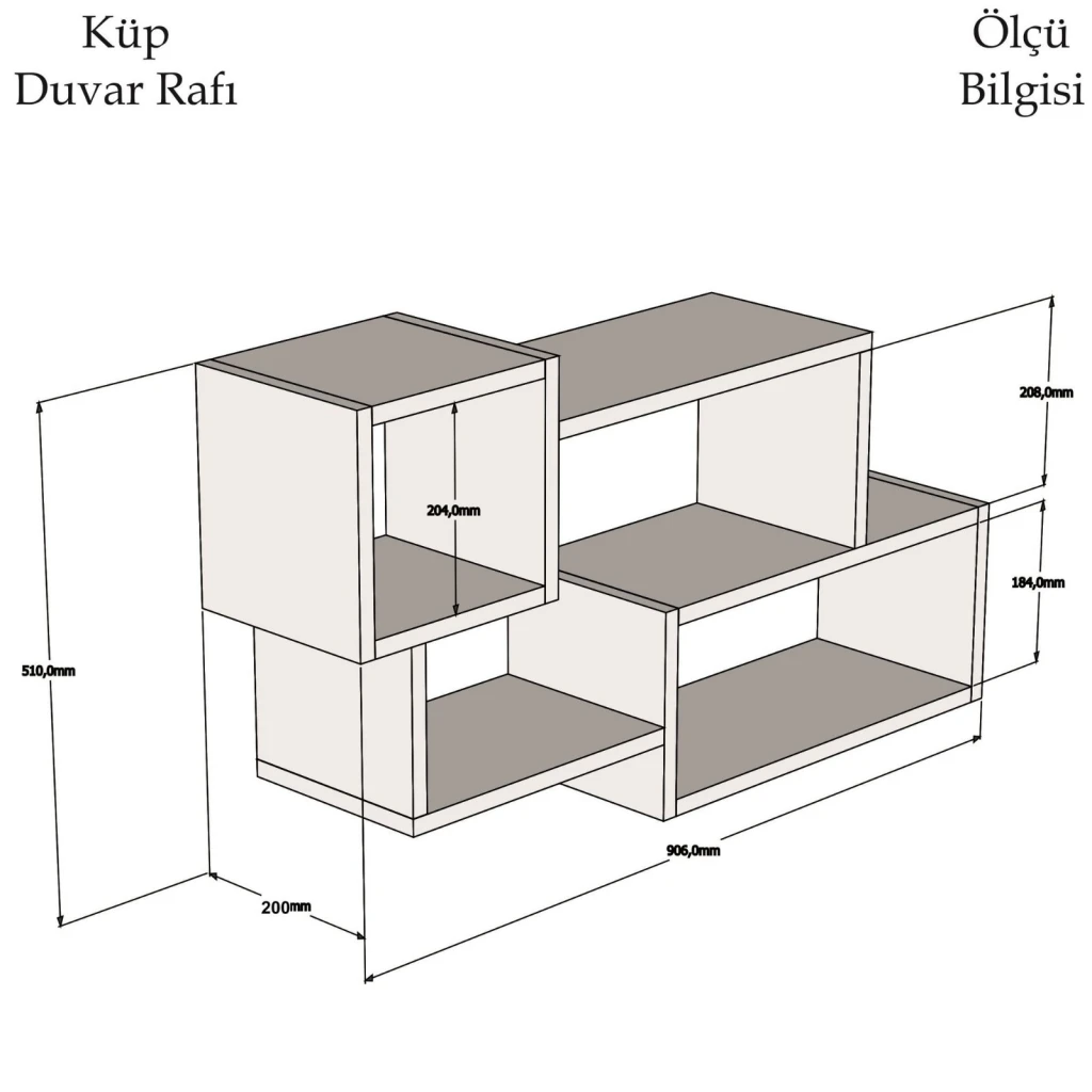Настенная полка hanah home afro white walnut 4