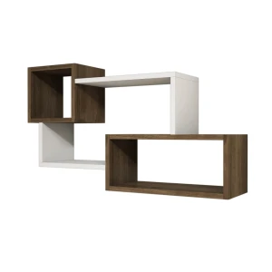 Настенная полка hanah home afro white walnut Thumbnail 3