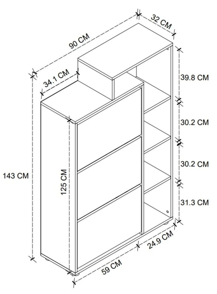 Răcitor de încălțăminte bofigo 18-04-41 sapphire oak/white 5