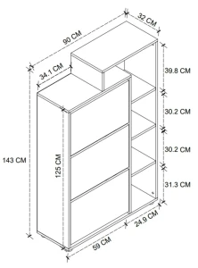 Răcitor de încălțăminte bofigo 18-04-41 sapphire oak/white Thumbnail 5