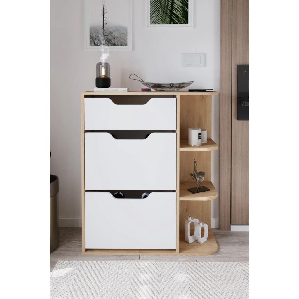 Răcitor de încălțăminte bofigo 18-35-41 oak/white 2