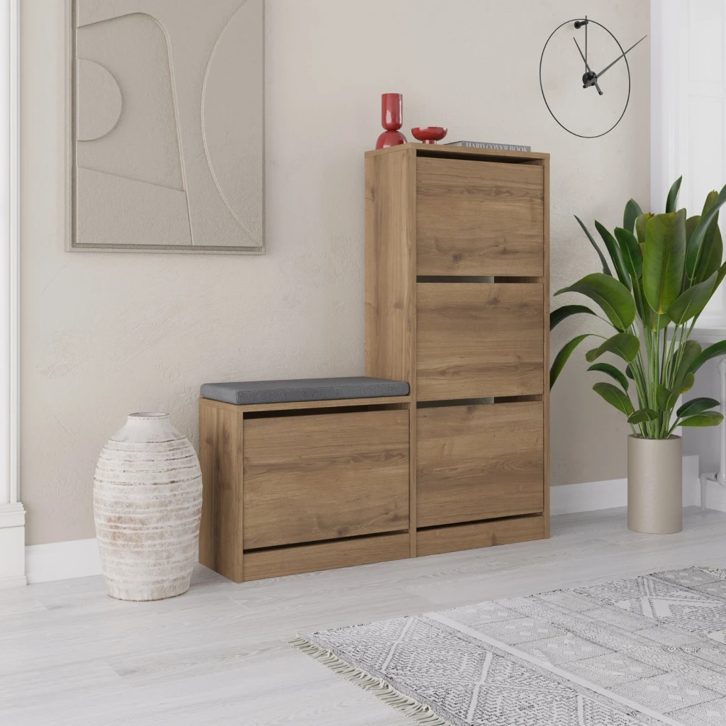 Обувница hanah home dude oak 9
