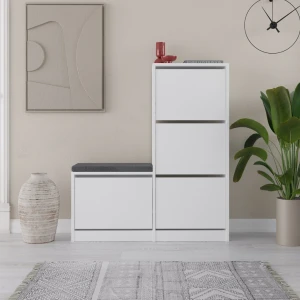 Обувница hanah home dude white Thumbnail 3