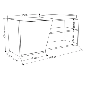 Обувница hanah home fiona oak anthracite Thumbnail 5
