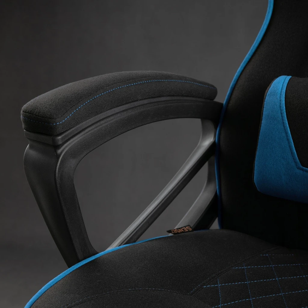 Геймерское кресло sense7 knight fabric black and blue 13