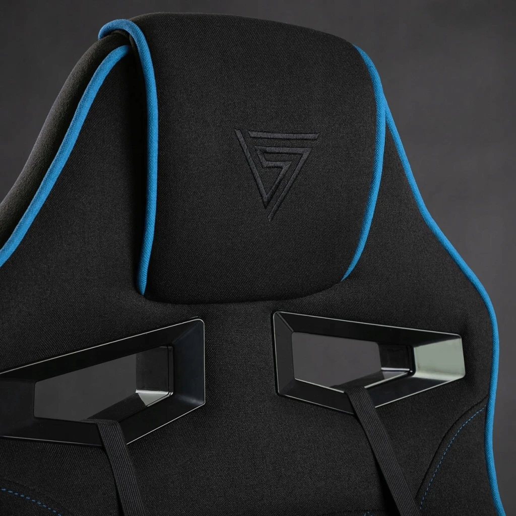 Геймерское кресло sense7 knight fabric black and blue 12
