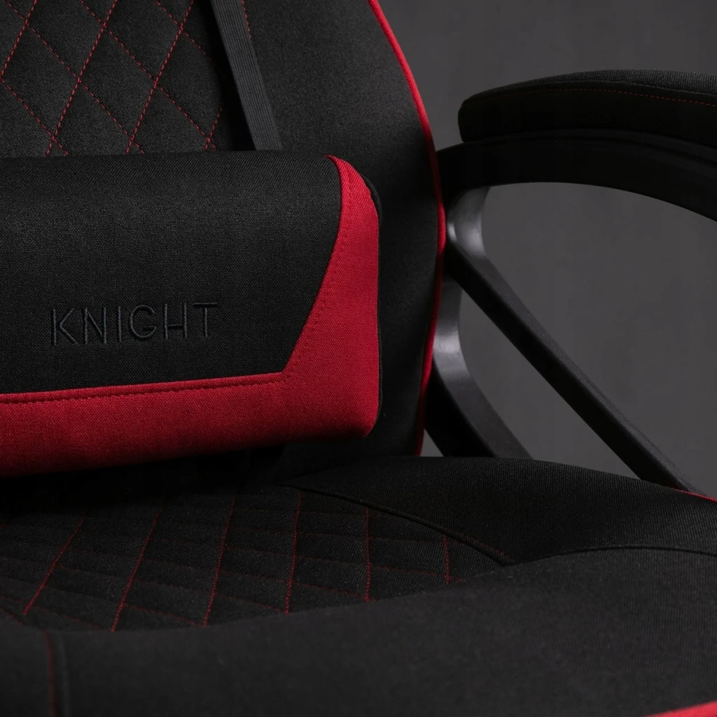Геймерское кресло sense7 knight fabric black and red 11