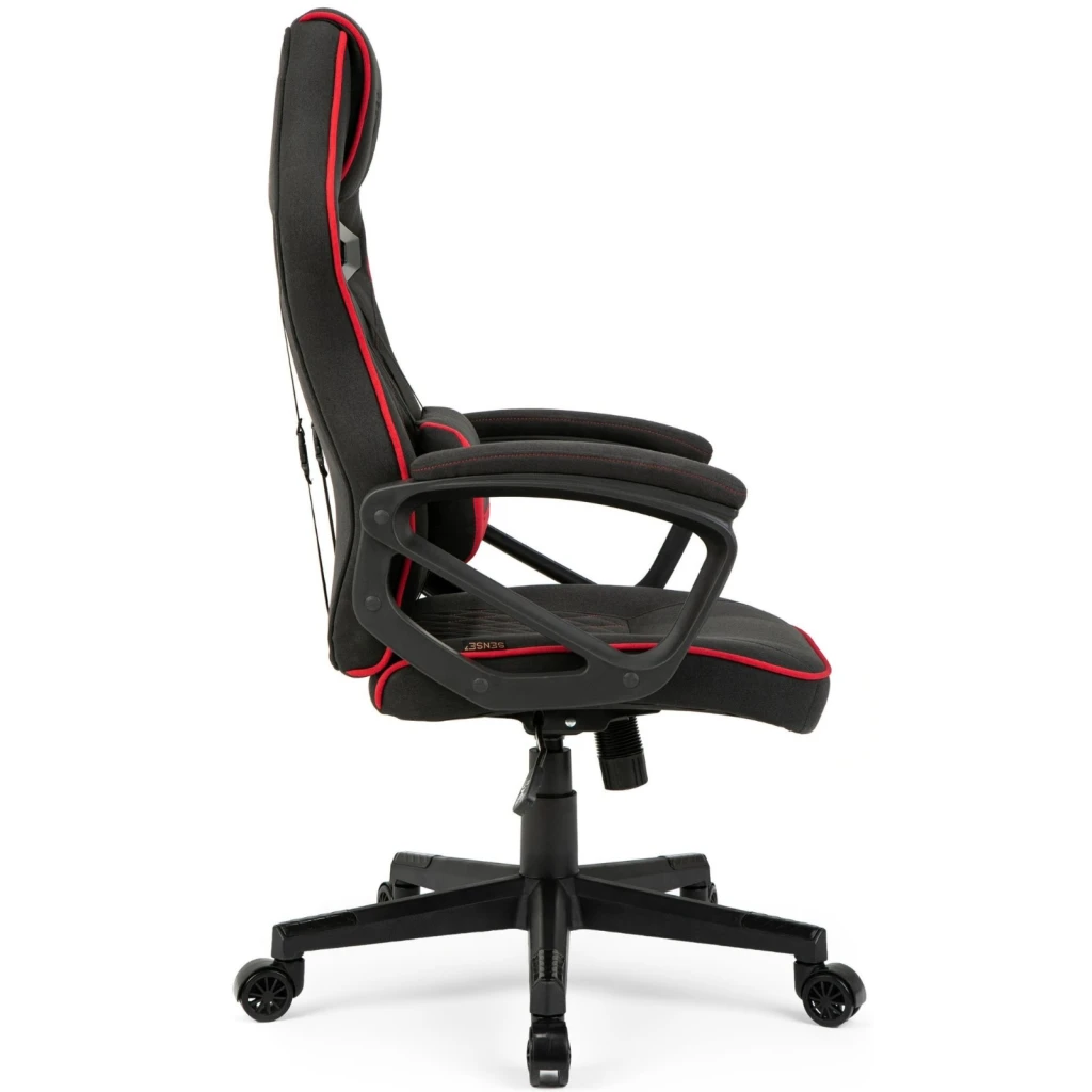 Геймерское кресло sense7 knight fabric black and red 4