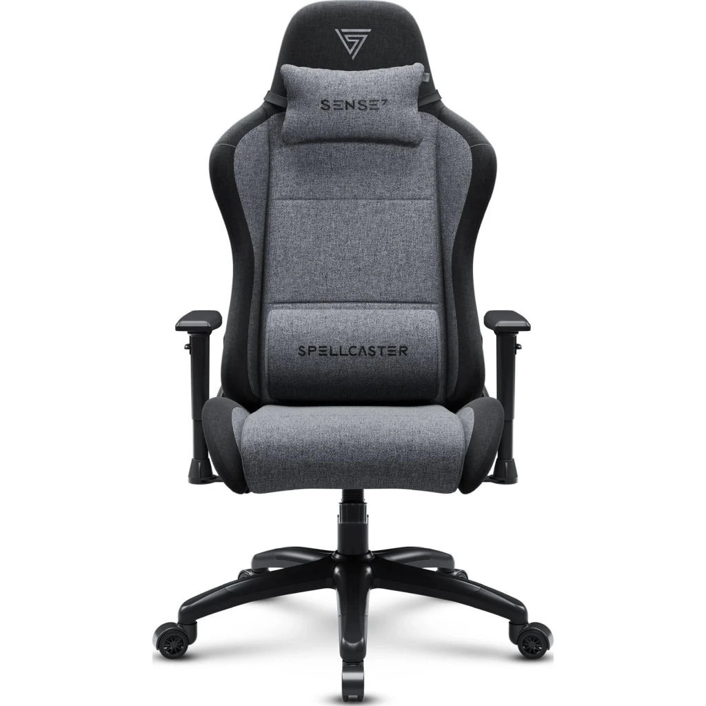 Геймерское кресло sense7 spellcaster fuku xl fabric black and gray 2