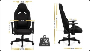 Геймерское кресло sense7 vanguard fabric black Thumbnail 10