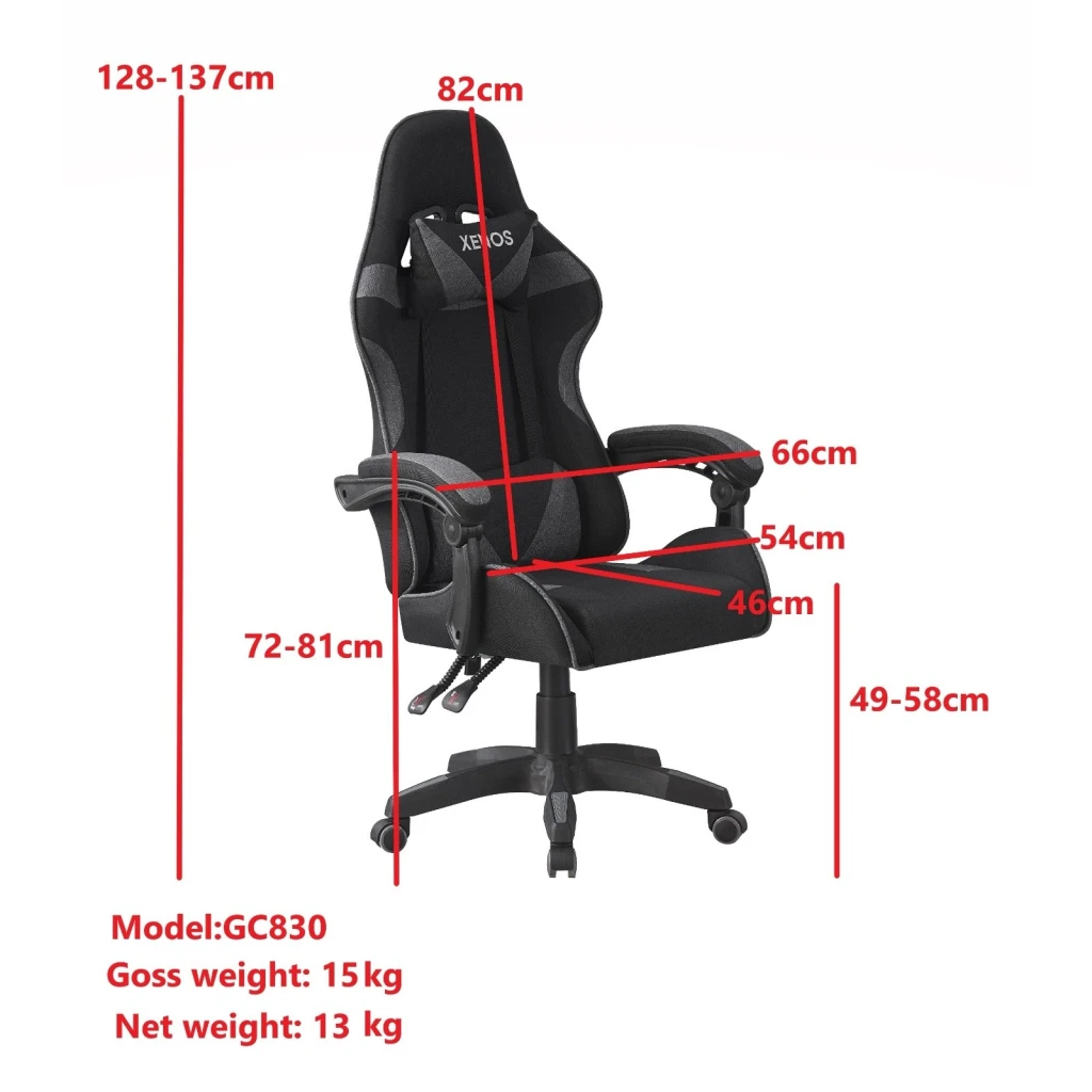 Геймерское кресло xenos hermes gray/black 5