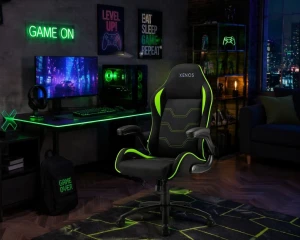 Scaun de gaming xenos neron negru/verde Thumbnail 4