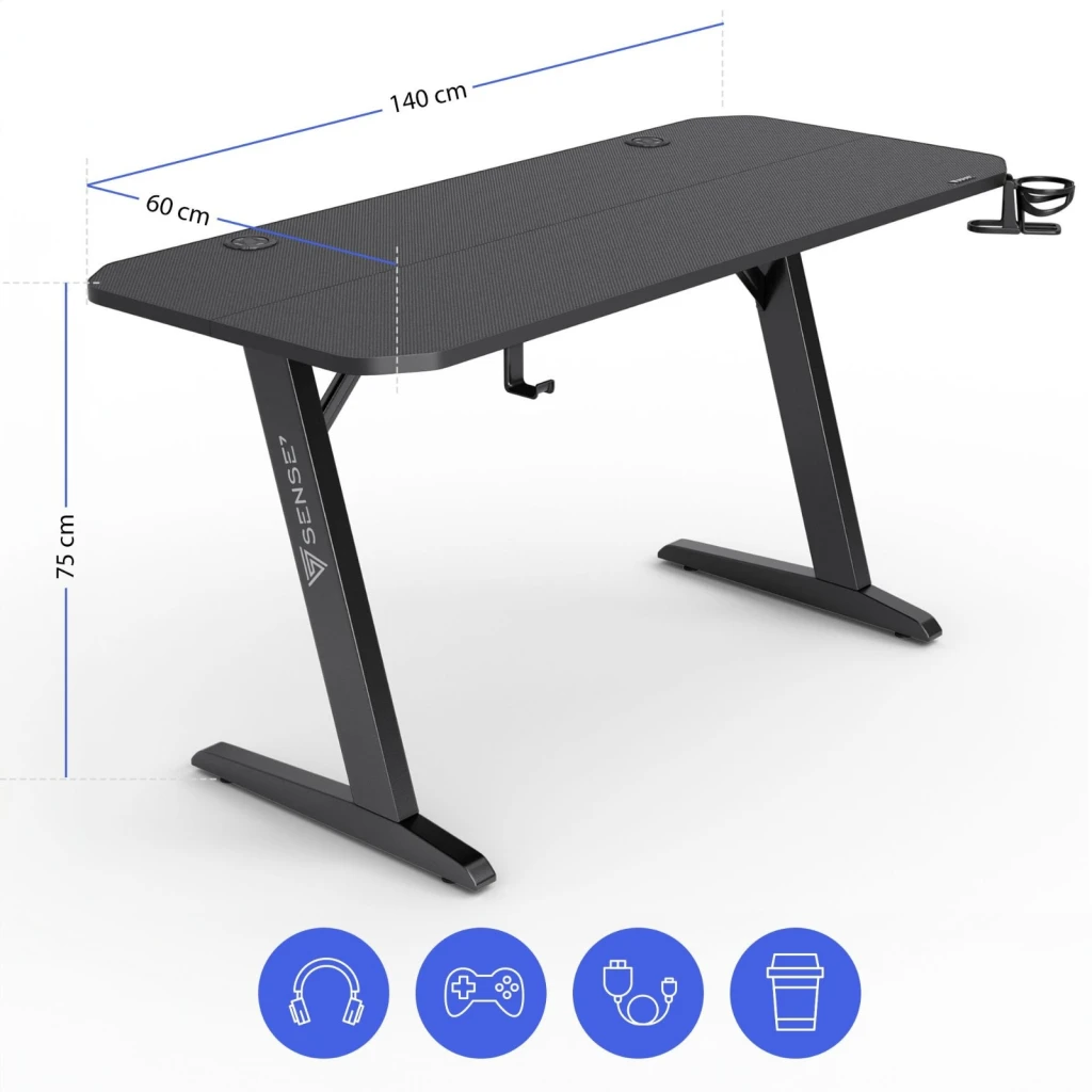 Геймерский стол sense7 nomad basic 140x60cm 10